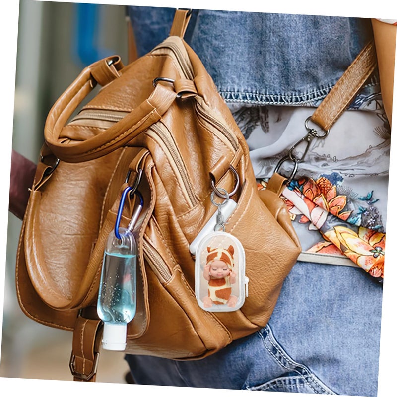4 Pack Clear Zipper Storage Bags For Dolls Toys With Keychain Attachment - Image 4