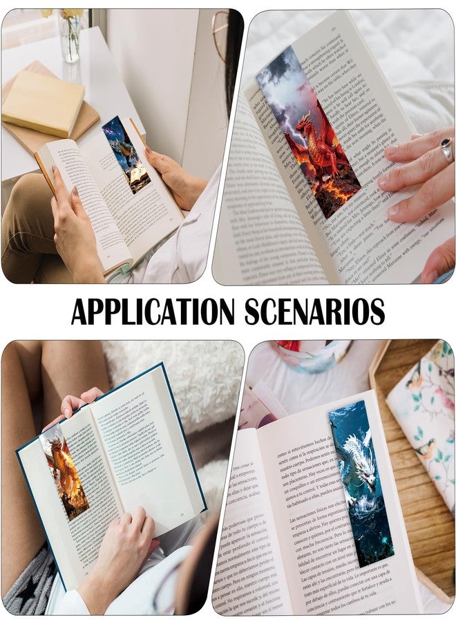 AFRITEE Fantasy Dragon Bookmark for Kids, 100 Pcs Fantasy Bulk Paper Bookmarks for Book Lovers, Cool Dragon Paper Book Mark Reading Accessories Gift for Kid Men Students Teenagers - Image 5