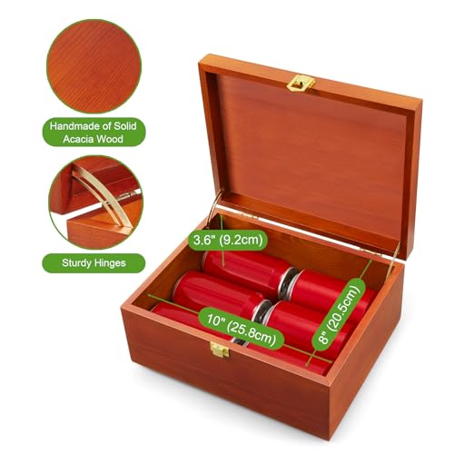 DRASTAR Wooden Keepsake Box, Large Acacia Storage Box with a Hinged Lid, Memory treasure box for Crafts and Photo Storage - Image 4