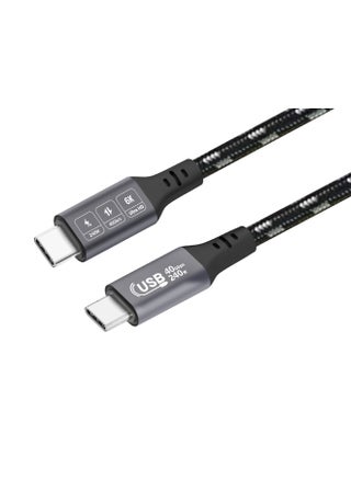 USB4 Data Line 8K HD Video High-speed 40Gb Transmission 240W Compatible TBT4 Dual-head Typec Line-Color:black Gray-Line Length:1.8 M - pzsku/Z57AE4CDEEA6D1194D8A0Z/45/1746227386/ce22ec65-d55c-46a6-a13a-c15966532b88