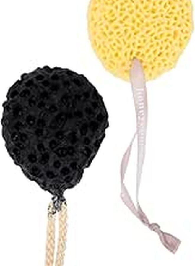 Soft Seaweed Honeycomb Bath Sponge 2 Pieces For Gentle Exfoliation And Body Cleansing - Image 1