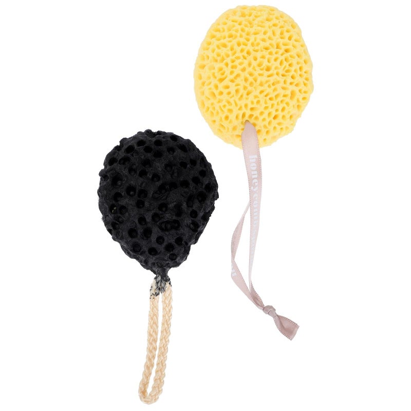 Soft Seaweed Honeycomb Bath Sponge 2 Pieces For Gentle Exfoliation And Body Cleansing - Image 2