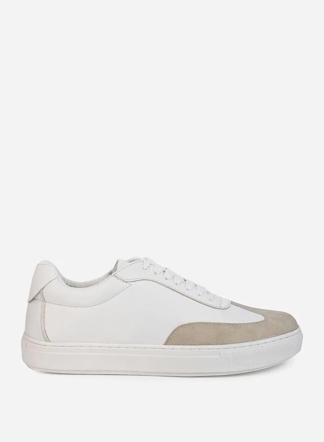 Styli Panelled Lace Up Platform Sole Sneakers