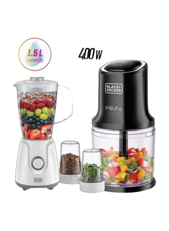 بلاك اند ديكر قطاعة عمودية من بلاك اند ديكر، 500 واط، 4 شفرات متينة من الستانلس ستيل، وعاء بسعة عمل 500 مل، حافة كروم انيقة، محرك قوي للتقطيع والهرس والفرم، سهلة الاستخدام، اسود - FC500-B5 - Image 1