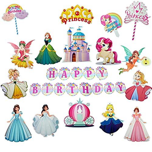 FI - FLICK IN 49 pcs 1st Birthday Decoration for Girls Car Castle Cutouts Metallic Balloons Princess First Birthday Decorations Girl Number 1 Foil Balloon (Pack of 49, Pink) - Image 3