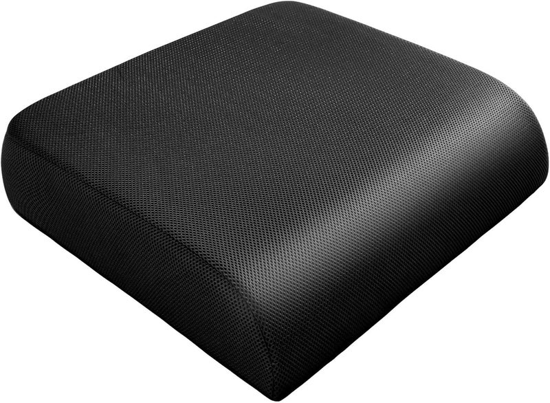 YOUFI Extra Thick Large Seat Cushion -19 X 17.5 X 4 Inch Gel Memory Foam Cushion with Carry Handle Non Slip Bottom - Pain Relief Coccyx Cushion for Wheelchair Office Chair (Black (1PACK)) - Image 1