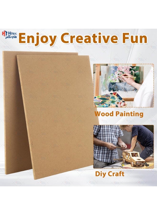 هيتكس لوح MDF - بني 6 مم | لوح خشب ناعم فاخر للأعمال اليدوية، ديكور المنزل، القطع بالليزر، صناعة النماذج، والنجارة (30 سم × 42 سم (A3))، 12 قطعة - Image 3