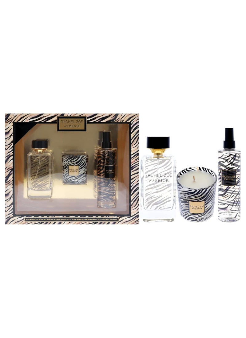 RACHEL ZOE - Rachel Zoe Warrior for Women  3 Pc 34oz EDP Spray 10oz Fragrance Mist 63oz Candle - Image 1