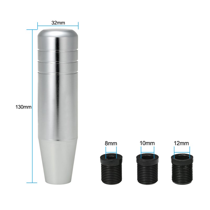 13cm Length Universal Aluminum Car Truck Racing Gear Shift Knob Stick with 3 Adapter - Image 4