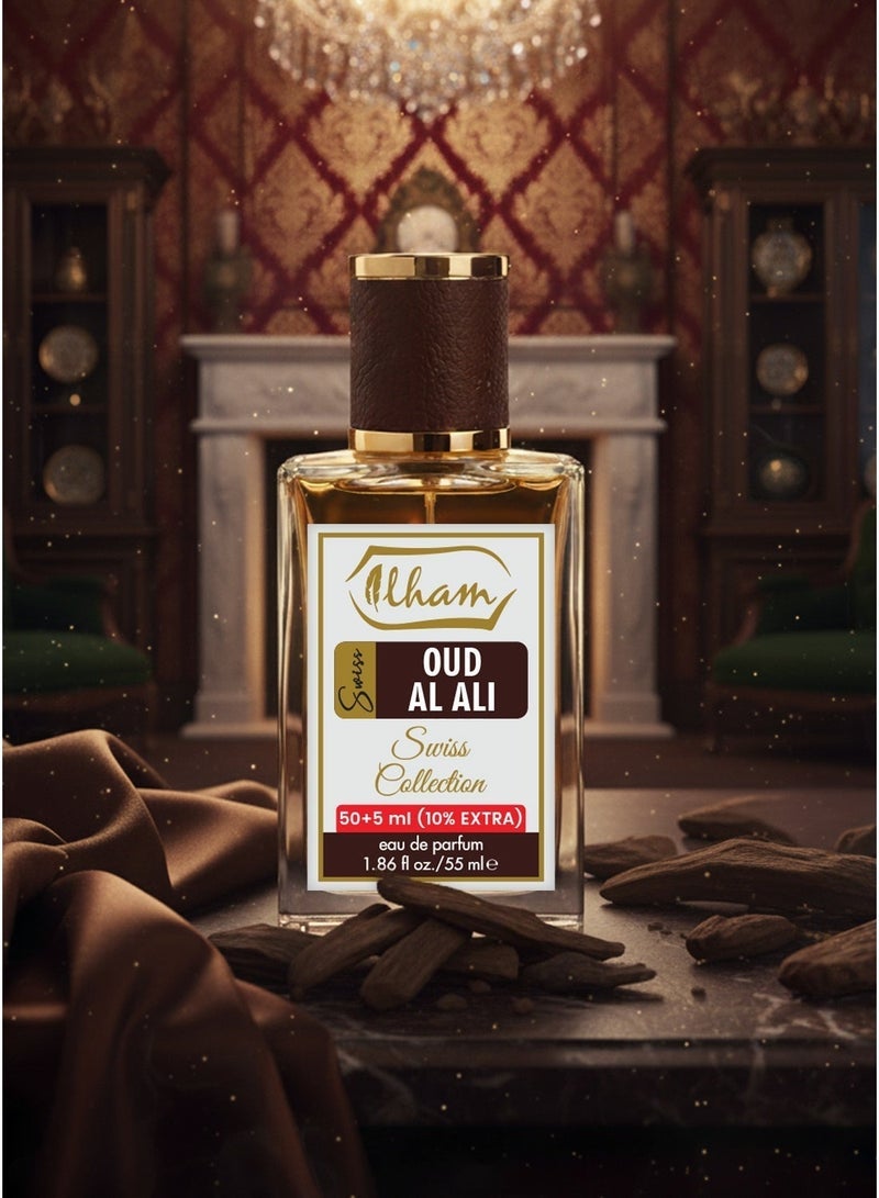 ILHAM PERFUMES SWISS OUD AL ALI (50ml+5ml) 10% EXTRA 55ml EDP FOR UNISEX - Image 2