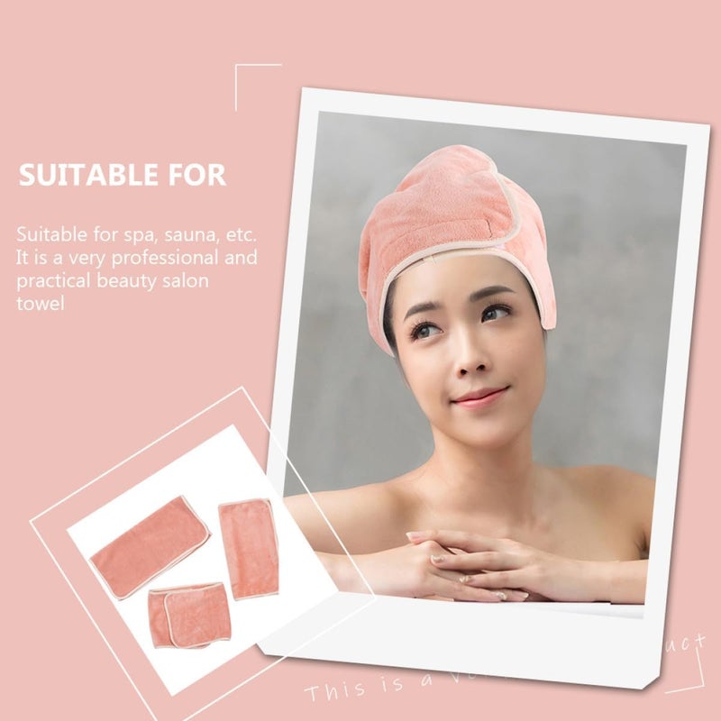 CHILDWEET Microfiber Beauty Salon Towel Wrap Set 2pcs with Headcloth Chest Towel Pillowcase for Women for Salon Use - Image 5