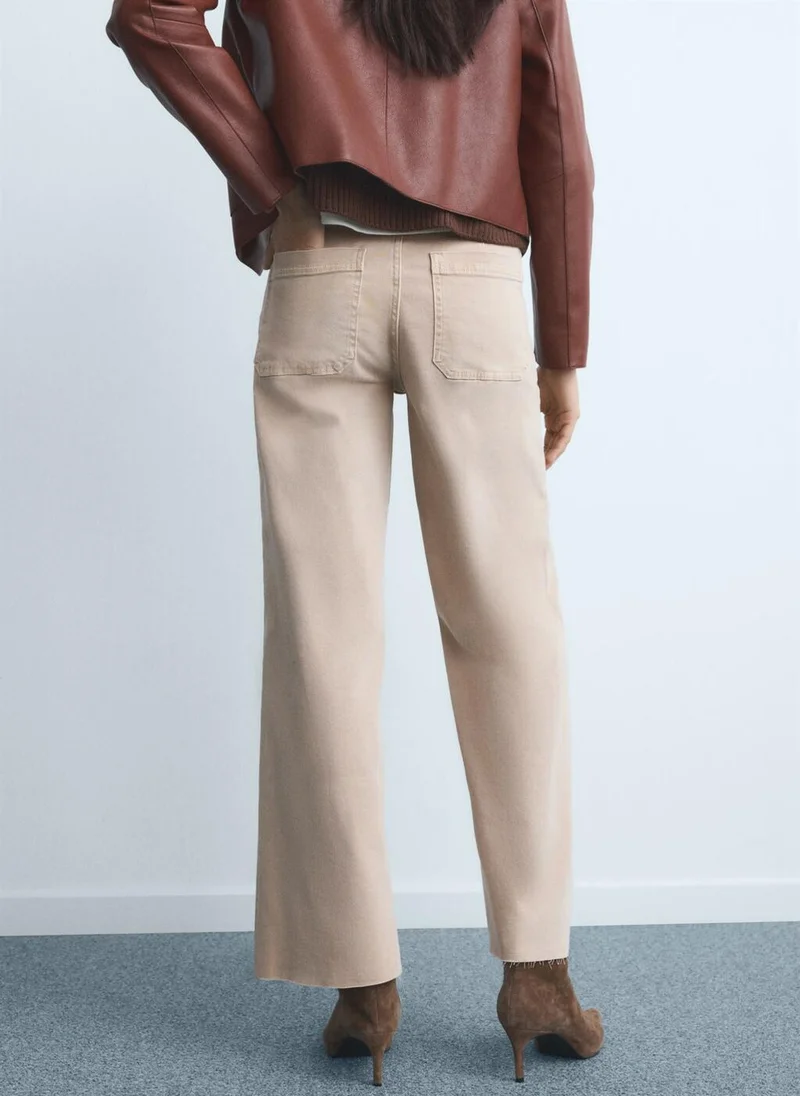 MANGO Catherin culotte high-rise jeans