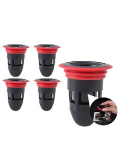 HaHaHai 4 PCS Floor Drain Cover, Anti-Odor Floor Drain, Rubber Floor Drain, Shower Waste Water Drainer, No Filter Deodorant, Anti-Clogging Backflow, Preventer Sewer Floor Drain Core, For Bathroom Kitchen ( Black)  - Image 1
