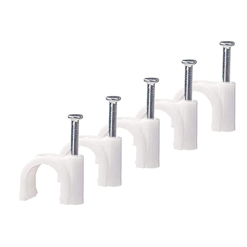 Circle Cable Clip With Steel Nail 20 mm - 25 pcs