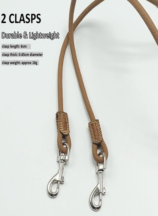 Hoanan 12/20/30ft Tie Out Rope for Small Dogs Up to 35 lbs, Long Cat Leash for Yard, Lightweight Tether Escape Proof Training Walking Outdoor Lead for Puppy Pets, Small Animals (20ft, Coyote Brown) - Image 2