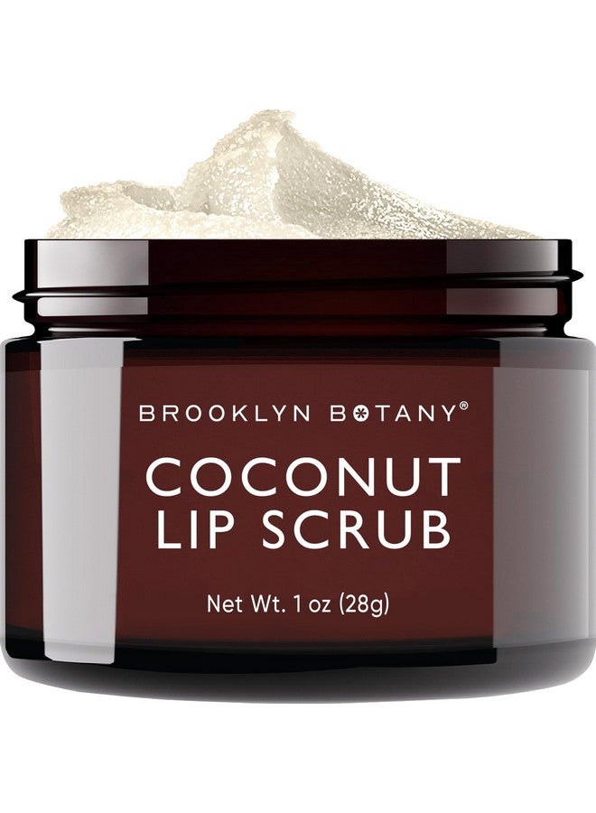 بروكلين بوتاني مقشر ومقشر الشفاه من بروكلين بوتاني، 1 أونصة - مرطب للشفاه الجافة والمتشققة - مقشر لطيف للشفاه لشفاه ناعمة وأكثر إشراقًا - بنكهة جوز الهند - Image 1