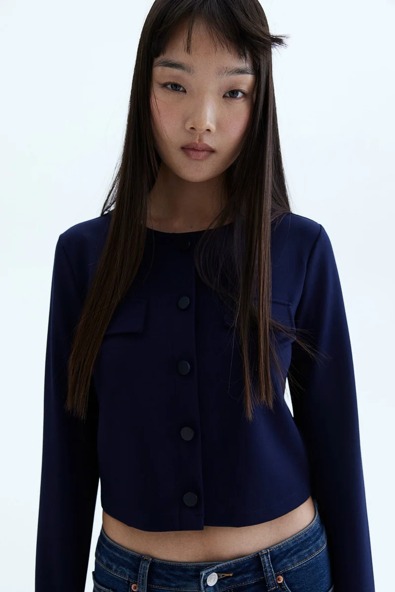 اتش اند ام كارديغان من الجيرسيه مزيّن بجيب