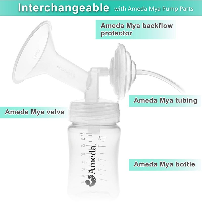 Nenesupply Compatible 24mm Flange for Ameda MYA Ameda MYA Pro Breastpumps. Not Designed for Ameda MYA Joy. Not Original Ameda Pump Parts. Not Original Amede MYA Pump Parts. Replace Ameda MYA Flange. - Image 4