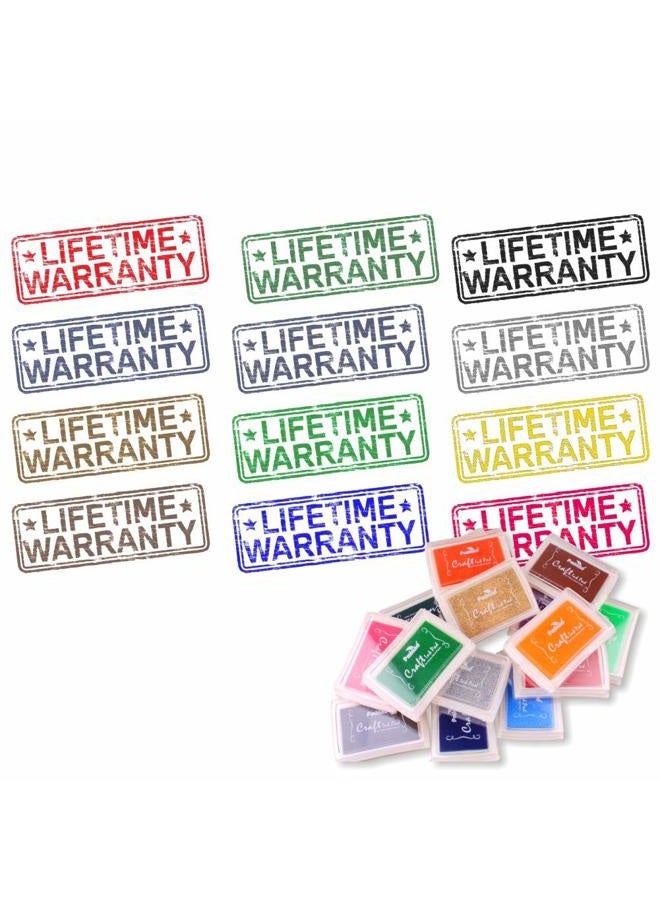 PMLAND Craft Ink Pad for DIY Stamps on Paper Wood Fabric - Pack of 15 Vibrant Colors - Image 5