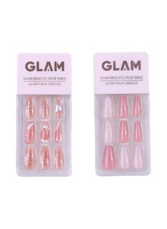 Miniso Create a delicate and polished look with this set of 10 false nails from the GLAM collection. 
