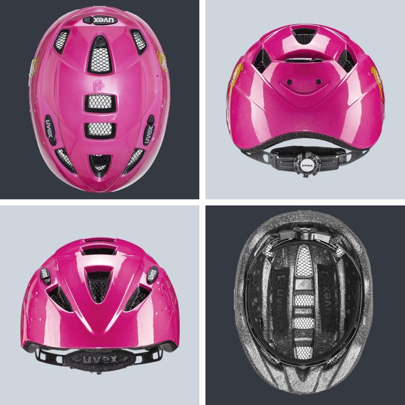 Uvex Kid 2 Lightweight Pink Bike Helmet for Children - Size 46-52 cm - Image 4