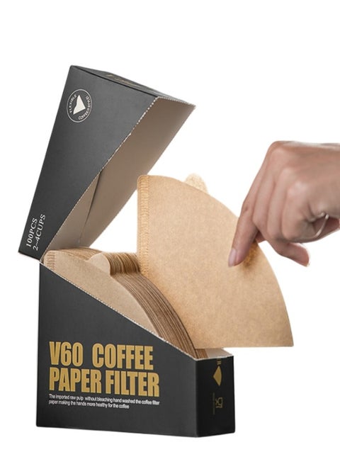 100-Piece Coffee Paper Filter Beige 10grams