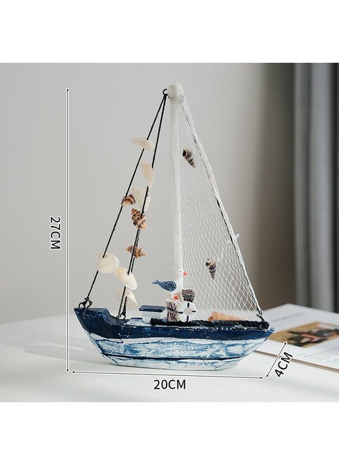 Mediterranean Style Sailboat Shell Decor Medium Seabird Shell Boat