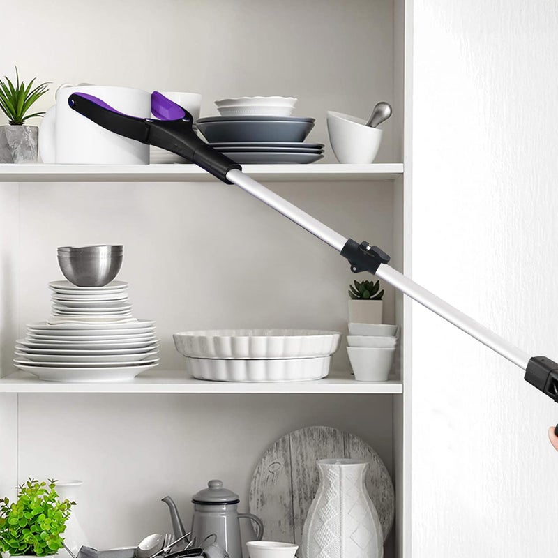 GrabRunner 2 Pack 32 inch GrabRunner Heavy Duty(up to 10 lbs) Reacher Grabber Tool with Strong Magnetic (New Purple) - Image 4