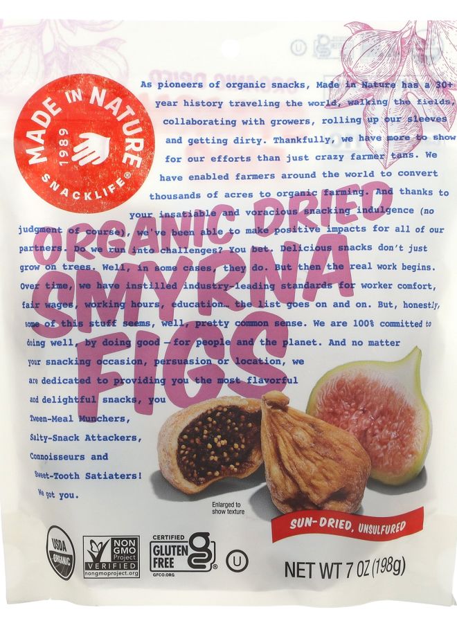 MADE IN NATURE Organic Dried Smyrna Figs 7 oz (198 g)