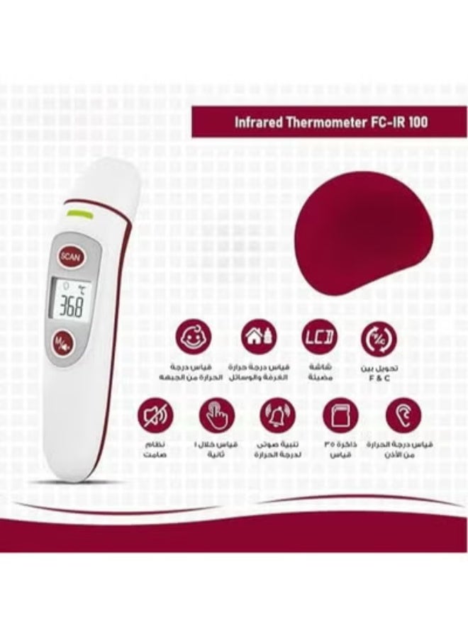 2-in-1 Forehead & Ear Digital Thermometer - Fast & Accurate Body Temperature Monitor