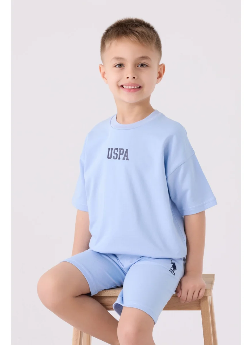 يو اس بولو اسن Boys Bermuda Suit Blue