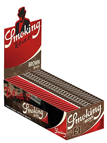 Smoking Short Rolling Paper, Single Packets, Brown, 60 x 50 - Image 1