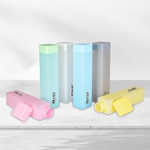 ATTRO Frosty Sleek & Compatible Square 900Ml Water Bottlesquarebottlefreezer Safe, Break Proof,Occupies Less Space, Food Grade Perfect For Gym, School, Office- Set Of 3 Assorted - Plastic - Image 2