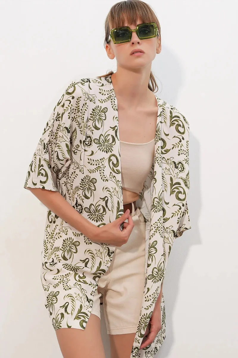 بيغ دارت BDART Long Printed Viscose Kimono