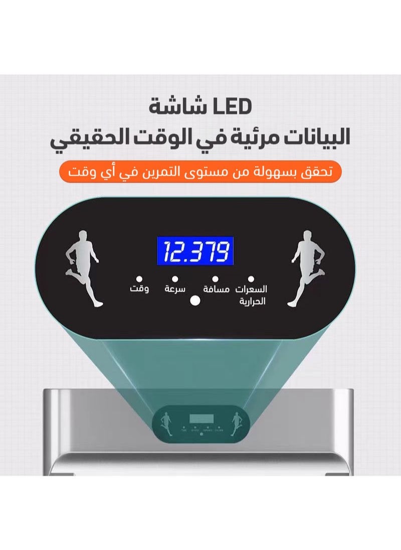 Glanfen Home Electric Treadmill Walking Machine Remote Control Speed Maximum Speed 6KM/ h Maximum Load 100KG Without Installation Stored Under The Sofa or Bed Suitable For Office And Home Use（with armrest）  - Image 3
