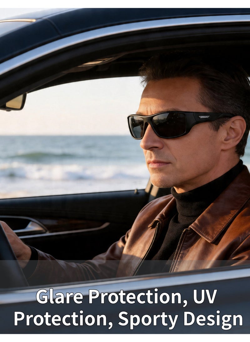 PUKCLAR Polarized Sports Sunglasses for Men and Women - Lightweight TR90 Frame, UV400 Protection, Ideal for Driving, Running, Cycling & Golf - Image 2