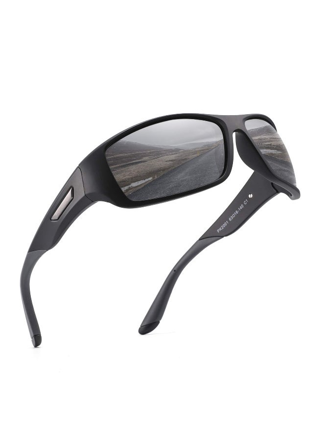 PUKCLAR Polarized Sports Sunglasses for Men and Women - Lightweight TR90 Frame, UV400 Protection, Ideal for Driving, Running, Cycling & Golf - Image 1