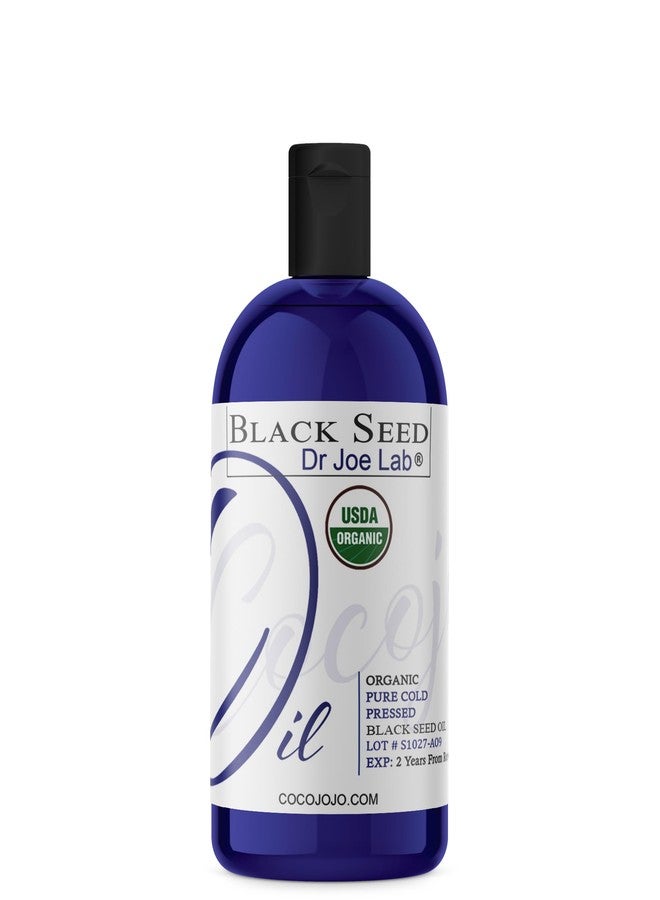 Dr Joe Lab Black Seed Oil 16 oz - USDA Certified Organic - Pure Natural Cold Pressed Unrefined Extra Virgin Black Cumin Seed Oil - Moisturizing & Nourishing Black Seed Oil Organic Cold Pressed - Image 1