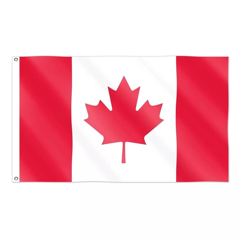 Boolavard World Cup 2026 Flag - Official National Flag 5ft X 3ft Large Double Sided With Brass Eyelets USA Canada Mexico (Canada) - Image 1