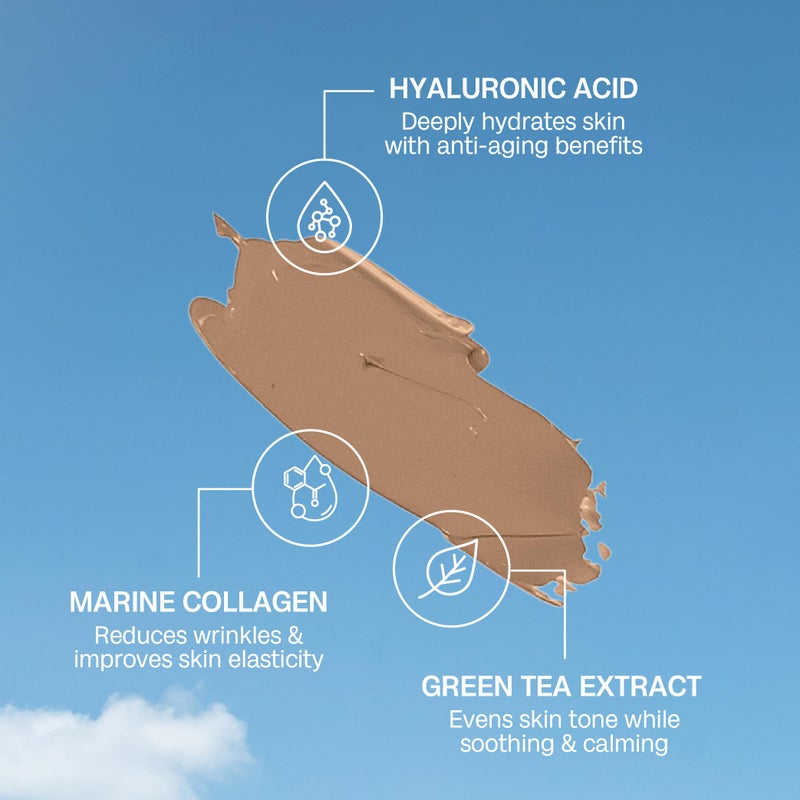 Bali Body كريم BB من بالي بودي SPF15 - ظل تان | كريم وجه شفاف ملون مع حمض الهيالورونيك وكولاجين بحري | خالي من البارابين، لجميع أنواع البشرة | نباتي، خالي من القسوة، مصنوع في أستراليا (35 مل/1.2 أونصة سائلة) - Image 4