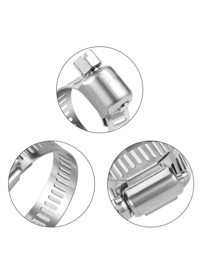 LOKMAN Hose Clamp, 60 Pieces Stainless Steel Adjustable 6-38mm Range Worm Gear Hose Clamp, Fuel Line Clamp for Plumbing, Automotive and Mechanical Applications - Image 3