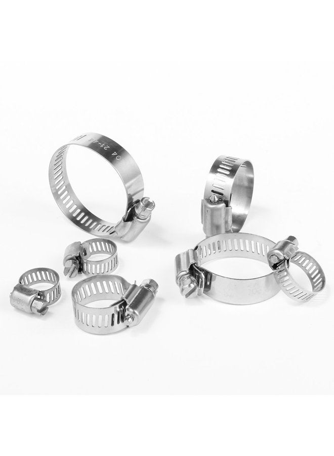 LOKMAN Hose Clamp, 60 Pieces Stainless Steel Adjustable 6-38mm Range Worm Gear Hose Clamp, Fuel Line Clamp for Plumbing, Automotive and Mechanical Applications - Image 2
