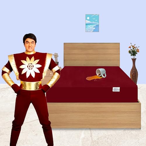 GADDA CO Ultra Soft Cotton Terry Waterproof Mattress Protector for Single Bed | Breathable, Hypoallergenic & Dust-Mite Resistant | 78x36 inch (6.5x3 ft), Maroon – Pack of 1 - Image 3