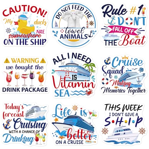 Dazoratix Cruise Door Decorations Magnetic - 9 Pcs Ship Cabin Magnets Ducks Towel Animal Decals Stateroom Accessories Stickers Magnet for Party Summer Carnival Supplies Refrigerator Locker Car Decor - Image 1