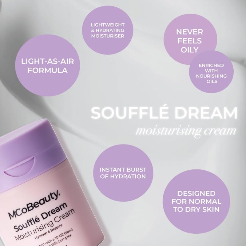MCoBeauty - SoufflÃ© Dream Moisturizing Face Cream - Lightweight Hydrating Daily Moisturizer with Nourishing Oils - For Normal to Dry Skin - Face Moisturizer - Image 5