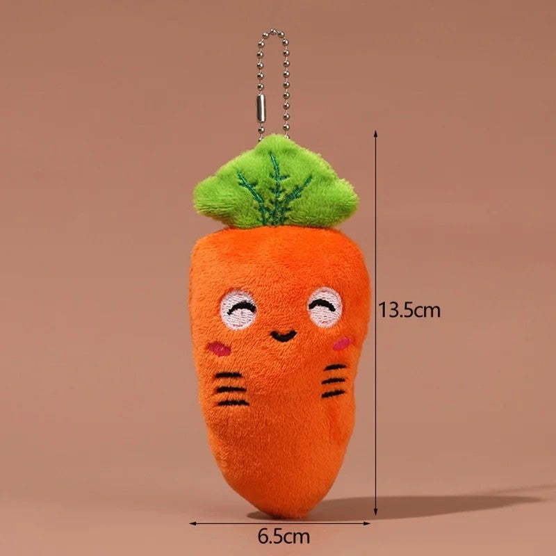 Y&D High Quality Cotton Stuffed Vegetables and Fruit Keychains Creative Soft Pendants and Toys - Image 1