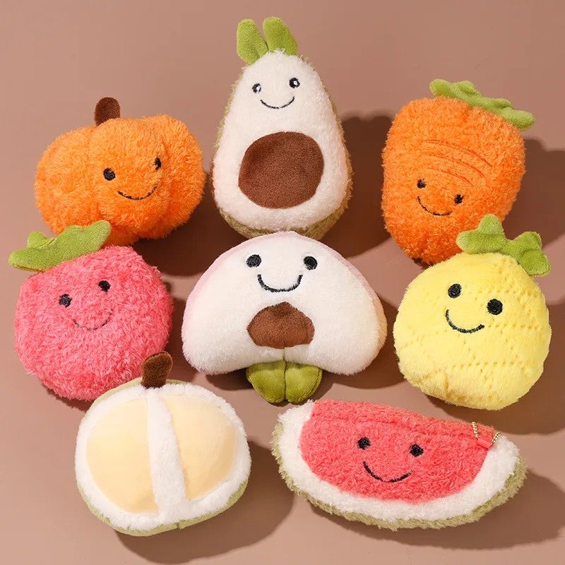 Y&D High Quality Cotton Stuffed Vegetables and Fruit Keychains Creative Soft Pendants and Toys - Image 2
