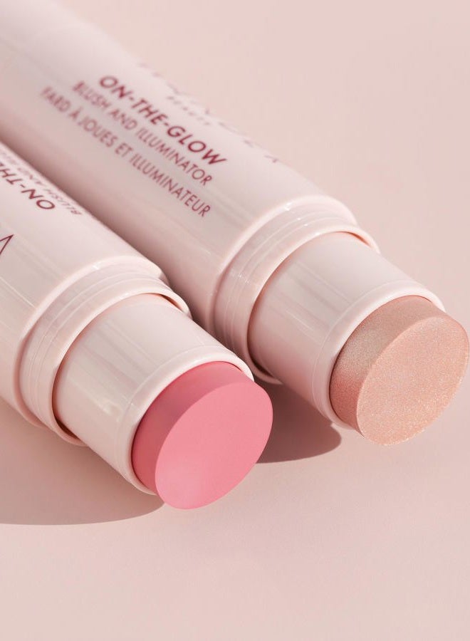 Wander Beauty On-the-Glow Blush and Illuminator - Petal Pink/Nude Glow - 7-in-1 Hydrating Cream Blush & Highlighting Stick - Stick Blush for Cheeks, Lip, & Body - Highlighter Makeup & Blush - 0.4 oz - Image 2