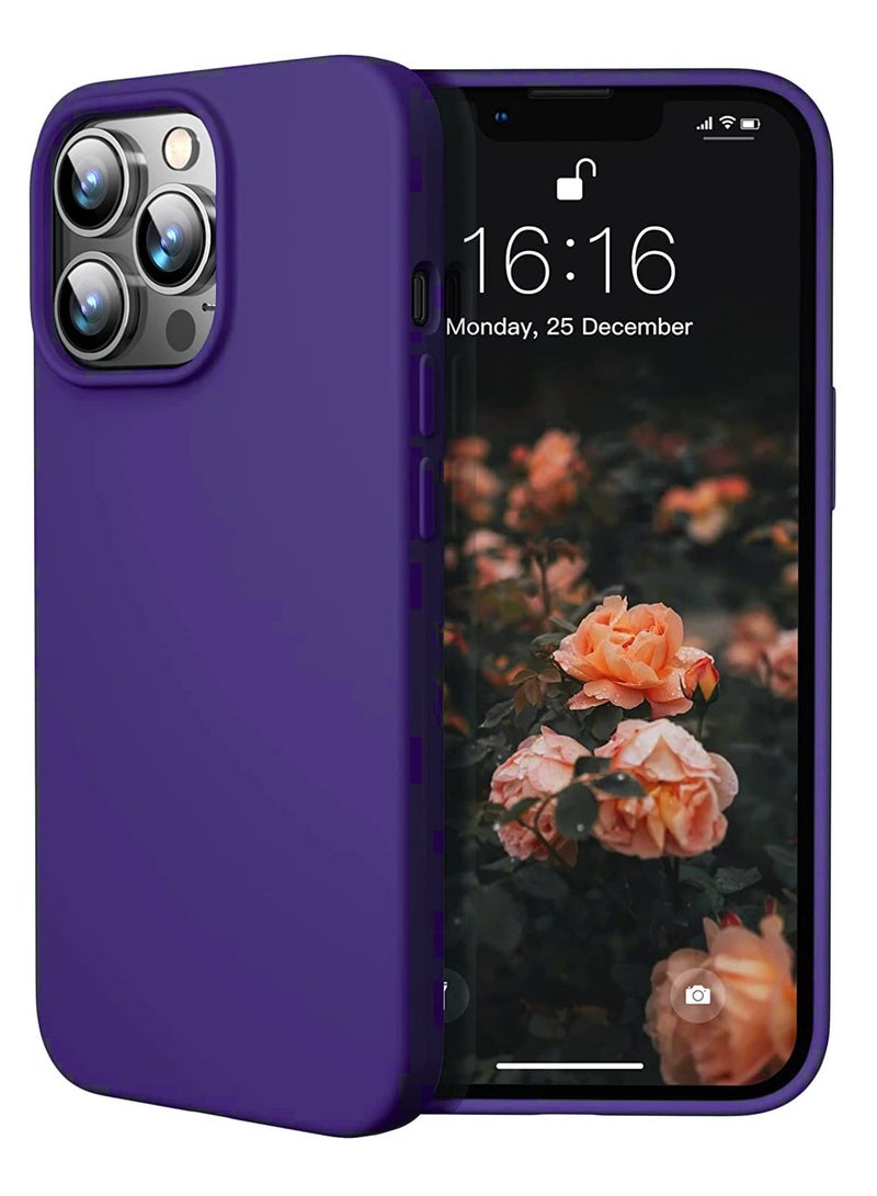 Silicone Case Compatible with iPhone 14 Phone Case with Silky Soft Touch, Shockproof Case with Microfiber Lining - Image 1