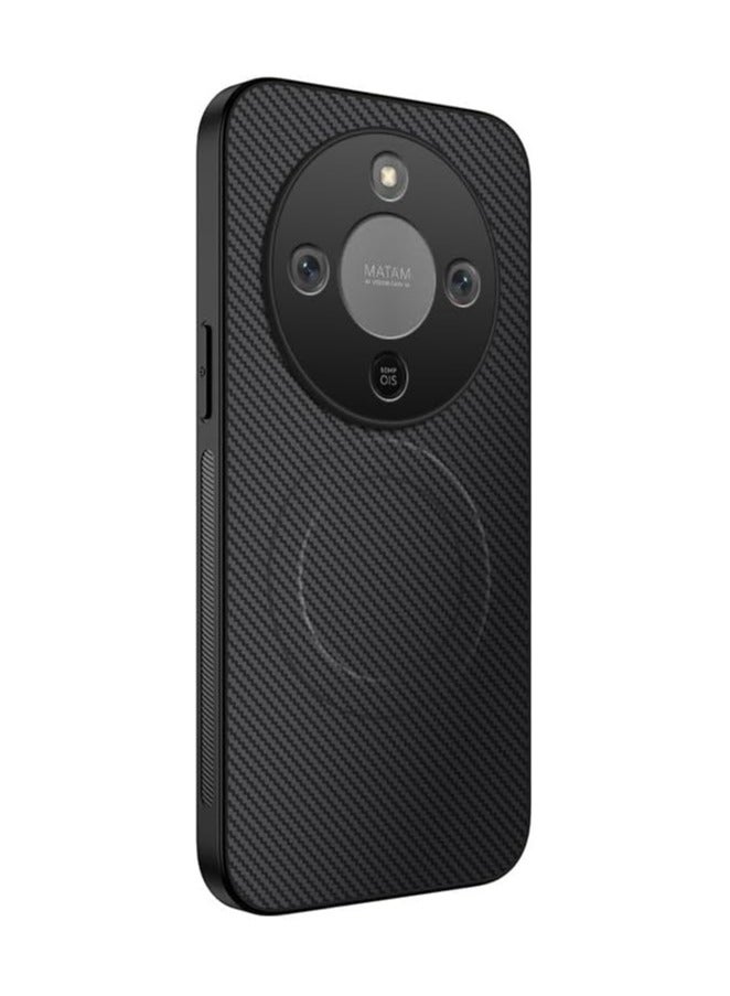 Magnetic Protective Case Compatible with Honor X9d 5G Carbon Fiber Texture Leather Case with Built-in Magnets Honor X9d Shockproof and Drop-Resistant Protective Back Cover - Image 1